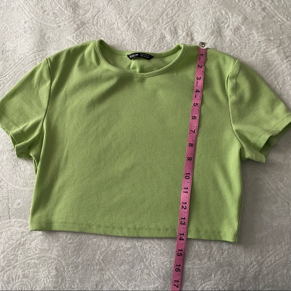 Bright Green Cropped Short Sleeve Tee - Picture 7 of 8